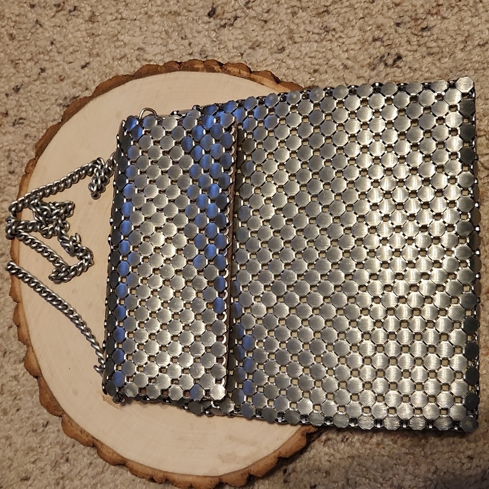 Whiting & Davis Mesh Silver Evening Handbag